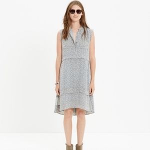 Madewell Willow Leaf Gray Shirt Dress EUC Size 6